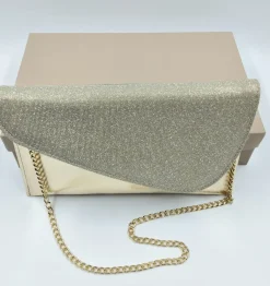 POCHETTE PLATINO TESSUTO GLITTER