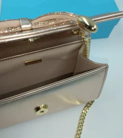 POCHETTE RAME CON FIOCCO STRASS