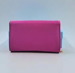 POCHETTE RASO FUXIA APPLICAZIONE STRASS