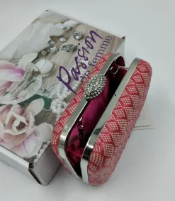 POCHETTE ROMBI RAFIA
