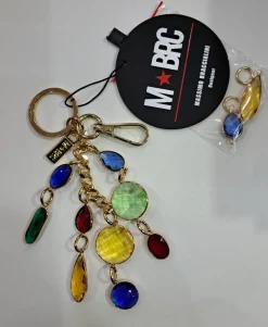 PORTACHIAVI PIETRE STRASS ROSSE BLU