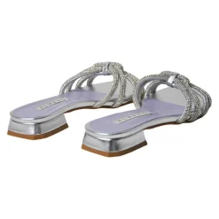 SANDALI BASSI NODO STRASS