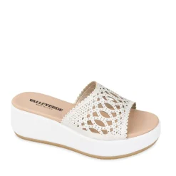 SANDALI BIANCO FASCIA TRAFORATA