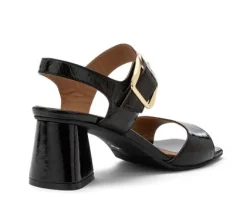 SANDALI CARRY CITY PELLE LUCIDA NERO