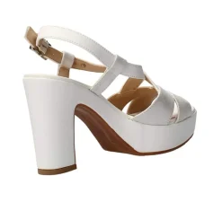 SANDALI CON FASCE INCROCIATE BIANCO