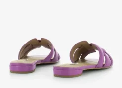 SANDALI CON FASCE INTRECCIATE VIOLA