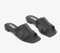 SANDALI DAHLIA IN PELLE NERA