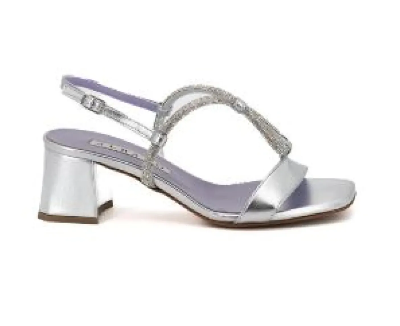 SANDALI DETTAGLI STRASS ARGENTO