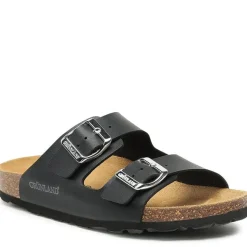 SANDALI DOPPIA FIBBIA NERO