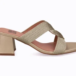 SANDALI ELLIE INTRECCIO CAMEL