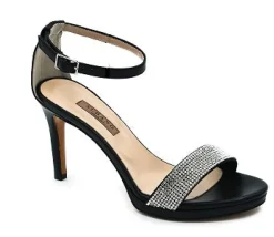 SANDALI FASCIA CRISTAL NERO