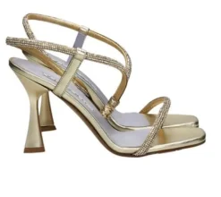 SANDALI FASCIA STRASS PLATINO