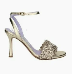 SANDALI FASCIA STRASS PLATINO