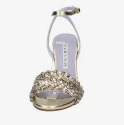 SANDALI FASCIA STRASS PLATINO