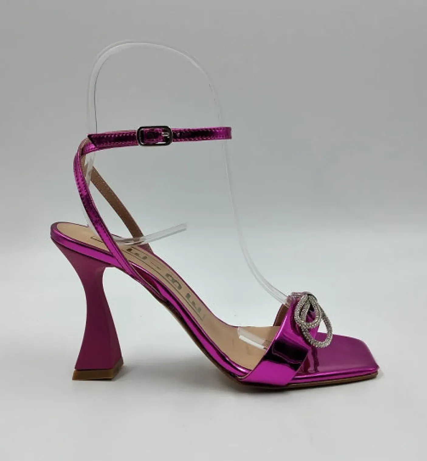 SANDALI FUXIA DETTAGLIO FIOCCO STRASS