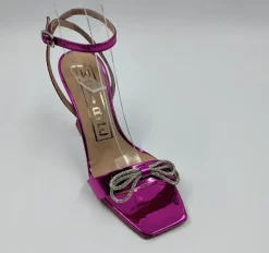 SANDALI FUXIA DETTAGLIO FIOCCO STRASS