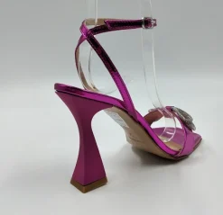 SANDALI FUXIA DETTAGLIO FIOCCO STRASS