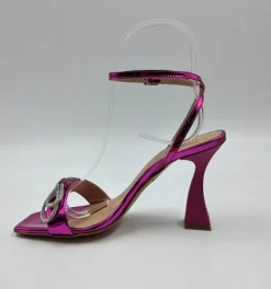 SANDALI FUXIA DETTAGLIO FIOCCO STRASS