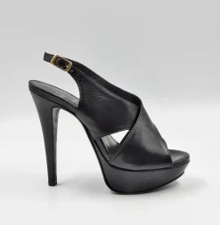 SANDALI IN PELLE CON FASCE