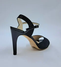 SANDALI IN TESSUTO LUX NERO