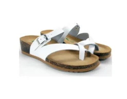 SANDALI INFRADITO PELLE BIANCA