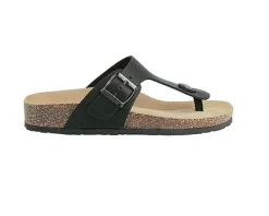 SANDALI INFRADITO PELLE NERA