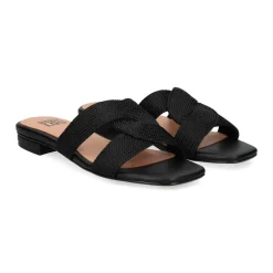 SANDALI IVANA INTRECCIO NERO