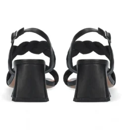 SANDALI LARA TRECCIA NERO