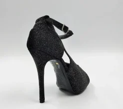 SANDALI MALDIVE GLITTERATO NERO