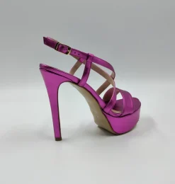SANDALI METALLIZZATO FUXIA
