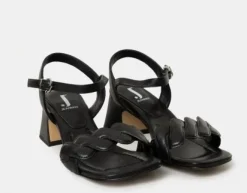 SANDALI NAPPA NERA