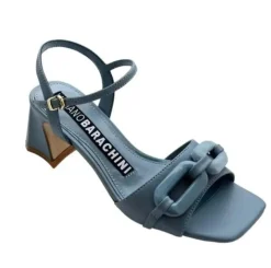 SANDALI PELLE APPLICAZIONE CATENA