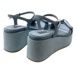 SANDALI PELLE APPLICAZIONE CATENA PLATFORM