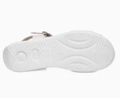 SANDALI PELLE BIANCA APPLICAZIONE METALLICA