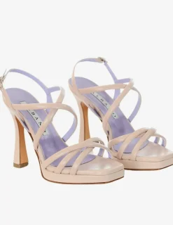 SANDALI PELLE CIPRIA INTRECCIO