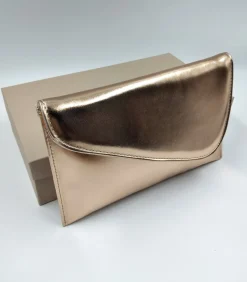 SANDALI PELLE METALLIZATA RAME