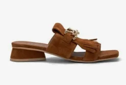 SANDALI PELLE SALLY FRINGE BRANDY