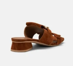 SANDALI PELLE SALLY FRINGE BRANDY