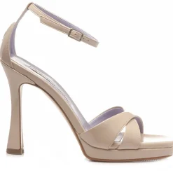 SANDALI PELLE VERNICE NUDE