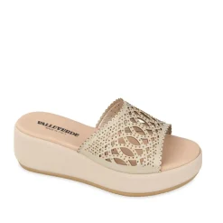 SANDALI PLATINO FASCIA TRAFORATA