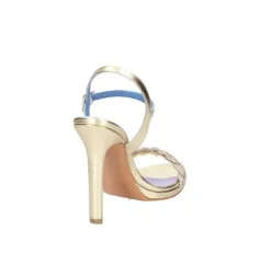 SANDALI PLATINO TRECCIA STRASS