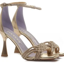 SANDALI RAME MULTI TRECCIA STRASS