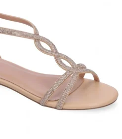 SANDALI TASHA GLITTER NUDE