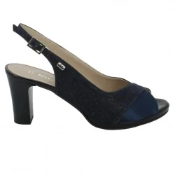 SANDALI TESSUTO E LUX BLU