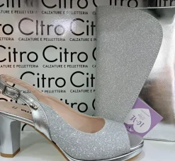 SANDALI TESSUTO SILVER