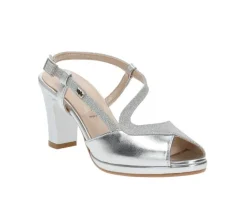 SANDALO PELLE ARGENTO TESSUTO LUX