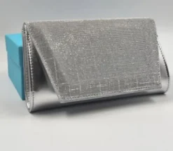 SANDALO PELLE ARGENTO TESSUTO LUX