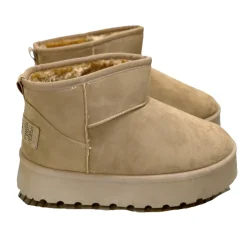 SCARPONCINI MAMMUT BEIGE LOGO STRASS