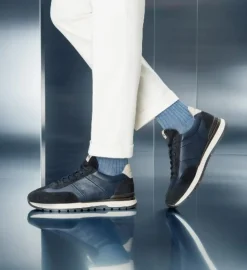 SNEAKERS AROLD PELLE BLU