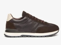 SNEAKERS AROLD PELLE MARRONE